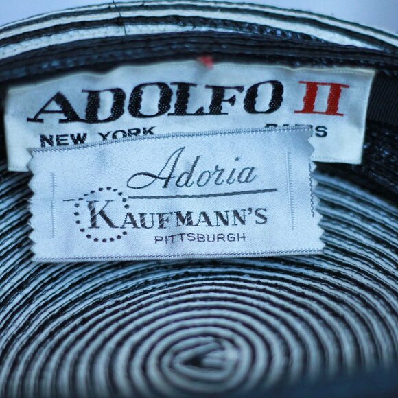 60's Adolfo II sailor straw hat - Picture 5 of 5